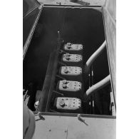 Le moteur diesel d'une locomotive Henschel.