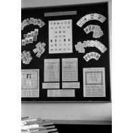 Présentation des produits réalisés au sein de l'imprimerie (carte à jouer, allumette).