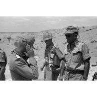 Officiers du Luftwaffe Flak-Regiment 135 lors de l'inspection du général (Generalleutnant) Johannes Josef Heinrich Burchard.