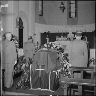 Obsèques du colonel Cerruti dans la chapelle de l'hôpital militaire d'Alger.