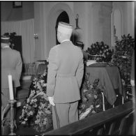 Obsèques du colonel Cerruti dans la chapelle de l'hôpital militaire d'Alger.