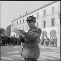 Eloge funèbre pour le colonel Cerruti.