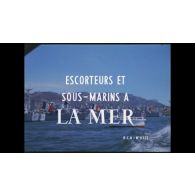 Escorteurs et sous-marins à la mer.