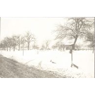 [Panneau indicateur d'un hôpital de campagne, s.d.]