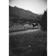 [Saut d'obstacle à cheval, s.d.]