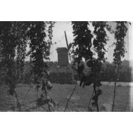 [Vue d'un moulin à vent dans la campagne, s.d.]