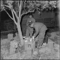 Préparation du dîner, secteur de Dublineau.