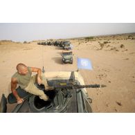 Le convoi logistique reprend sa progression dans la plaine de Guereda.