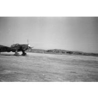 Décollage d'un Ju-87-B Stuka du Sturzkampfgeschwader (I-StG-5).