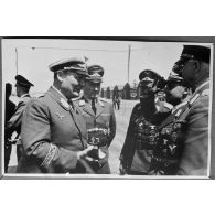 Le maréchal Hermann Goering salue des généraux de la Luftwaffe.