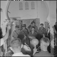 Yacef Saadi chef du front de libération national (FLN) de la zone autonome d'Alger qui s'est rendu aux bérets vert du 1er régiment étranger parachutiste (REP).