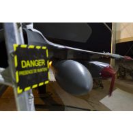 Système de croisière conventionnel autonome à longue portée (SCALP-EG) sous l'aile d'un avion Rafale sur la base aérienne projetée (BAP) en Jordanie.