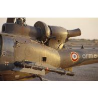 Hélicoptère de combat Gazelle Atam de l'ALAT (aviation légère de l'armée de terre) équipé de missiles Mistral pour la défense air-air des hélicoptères de combat Gazelle Hot.