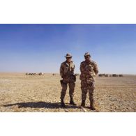 Exercice de tir Milan franco-égyptien. Portrait d'un cadre américain et de son homologue égyptien.