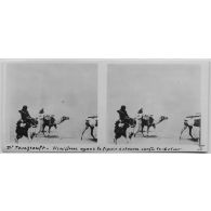 D'Tanezrouft - tirailleur ayant la figure entourée contre la chaleur. [légende d'origine]