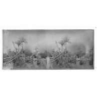 Puits à poulie dans l'oasis d'Agadès. [légende d'origine]