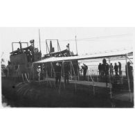 Sous-marins italiens. [légende d'origine]