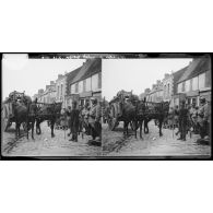 Attelage de mulets, Oise, 1916. [légende d'origine]