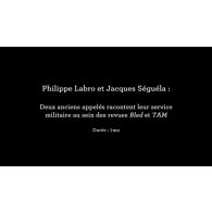 Portraits de Philippe Labro, Jacques Séguéla et Raymond Depardon évoquant leur service militaire au sein des revues Bled et Terre-Air-Mer (TAM).