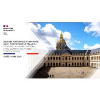 Cérémonie pour la journée nationale d'hommage aux morts pour la France pendant la guerre d'Algerie et les combats du Maroc et de la Tunisie.
