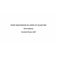 81e anniversaire de l'Appel du 18 juin 1940.