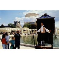 1989. Paris 1er. Jardin des Tuileries. Fête pour le bicentenaire de la Révolution française.