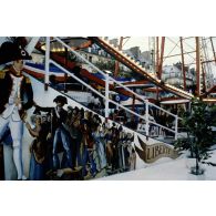 1989. Paris 1er. Jardin des Tuileries. Fête foraine pour le bicentenaire de la Révolution française.