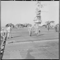 A bord du porte-avions Bois Belleau, entre Oran et Alger.