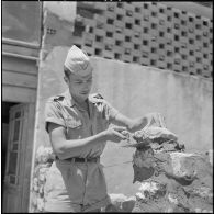 Portrait d'un appelé du contingent de la classe 58 1/C, originaire de Chauny dans l'Aisne et maçon.