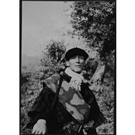 Libération de la Corse. Portrait du résistant corse Ferracci originaire de Corte, qui a participé aux combats du col de Teghime.