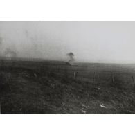 1365. Crêtes. Obus allemand sur Marne. 20 fév[rier] 1918. [légende d'origine]
