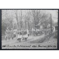 1381. Einville. Enterrement abbé Bouvier. 28 fév[rier] 1918. [légende d'origine]