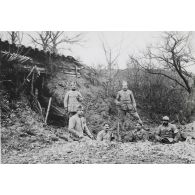 1392. P[oste de] S[ecours de] B[ataillon]. Après le bombardement. 21 mars 1918. [légende d'origine]