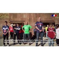 Cérémonie de remise de chèque de la Fédération française de football aux Bleuets de France.
