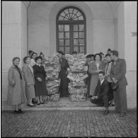 Visite aux blessés de l'hôpital Maillot. [Description en cours]