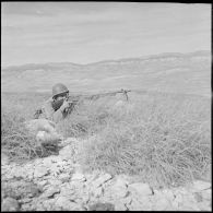 Le 81e BI (81e bataillon d'infanterie) à Cheria. [Description en cours]