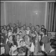 Arrivée des joueurs du stade Rennais à Alger. [Description en cours]