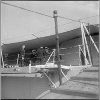 Arrivée du navire Le Sheffield. [Description en cours]