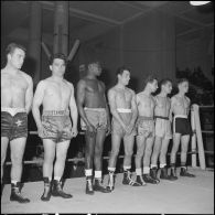 Demi-finale et finale interarmes de boxe d'Afrique du Nord. [Description en cours]