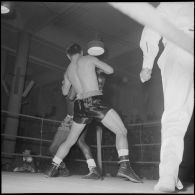 Demi-finale et finale interarmes de boxe d'Afrique du Nord. [Description en cours]