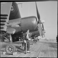 Le porte-avions Le Bois-Belleau. [Description en cours]