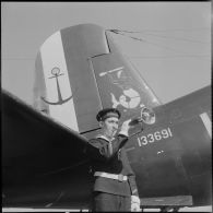 Le porte-avions Le Bois-Belleau. [Description en cours]