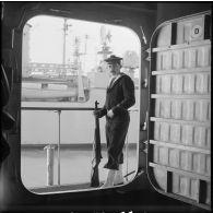 Le porte-avions Le Bois-Belleau. [Description en cours]