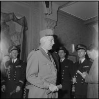 Inauguration d'une exposition sur la Marine. [Description en cours]