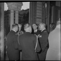 Inauguration d'une exposition sur la Marine. [Description en cours]