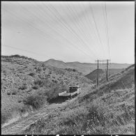 Menerville. La 4e compagnie du 587e bataillon du train (587e BT). Balayage.