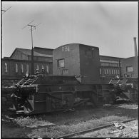 Menerville. La 4e compagnie du 587e bataillon du train (587e BT). Draisines télécommandées.