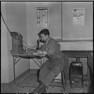 Menerville. La 4e compagnie du 587e bataillon du train (587e BT). Bureau du comissaire militaire de section de ligne (CMSL).