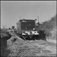 Menerville. La 4e compagnie du 587e bataillon du train (587e BT). Balayage.