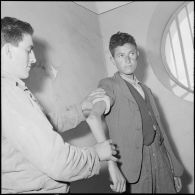 Des prisonniers du FLN. [Description en cours]